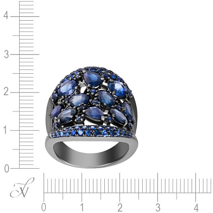 Кольцо из золота с сапфирами