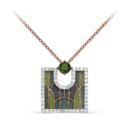 Колье из красного золота с бриллиантами