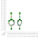 Серьги с английским замком из желтого золота с бриллиантами