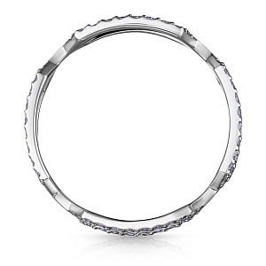 Кольцо из белого золота с бриллиантами