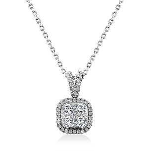 Колье из белого золота с бриллиантом