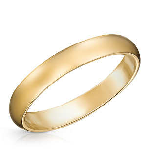 Кольцо обручальное из жёлтого золота