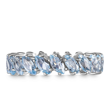 Кольцо из белого золота с топазом