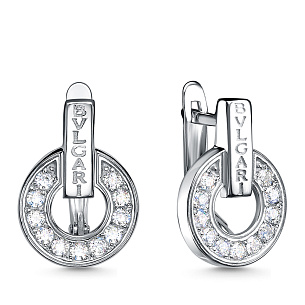 Серьги с английским замком из серебра с фианитом