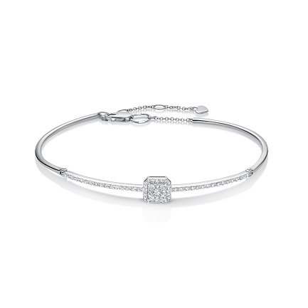 Браслет из белого золота с бриллиантами