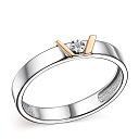 Кольцо из серебра с бриллиантом