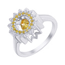 Кольцо из серебра с фианитом