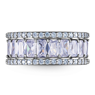 Кольцо из серебра с фианитом