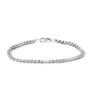 Браслет автомат из серебра, плетение панцирное