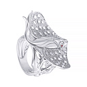 Кольцо из серебра с фианитом