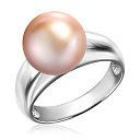 Кольцо из белого золота с жемчугом