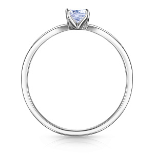 Кольцо из серебра с фианитом