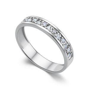 Кольцо из белого золота с бриллиантами