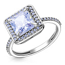 Кольцо из серебра с фианитом