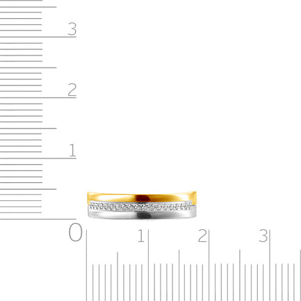 Кольцо обручальное из желтого золота с бриллиантами
