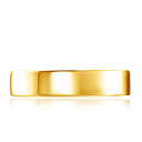 Кольцо обручальное гладкое из желтого золота