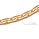 Цепь автомат из красного золота, плетение якорное