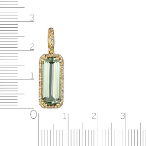 Подвеска из желтого золота с бриллиантами