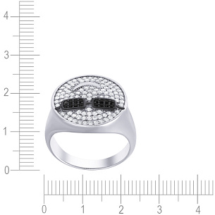 Кольцо из серебра с фианитом