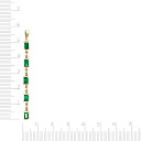 Подвеска из желтого золота с бриллиантами, изумрудами