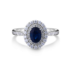 Кольцо из белого золота с бриллиантом