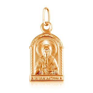 Подвеска иконка из золота Святая Матрона