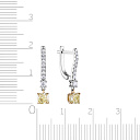 Серьги с английским замком из белого золота с бриллиантами