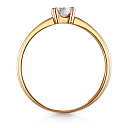 Кольцо из красного золота с фианитом