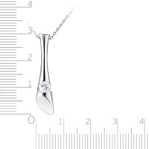 Колье из белого золота с бриллиантом