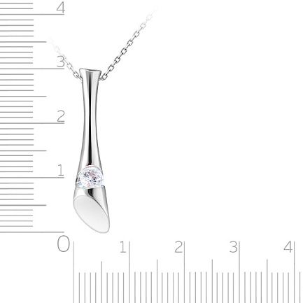 Колье из белого золота с бриллиантом