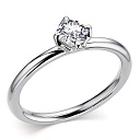 Кольцо из белого золота с бриллиантом