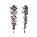 Серьги из серебра с фианитом