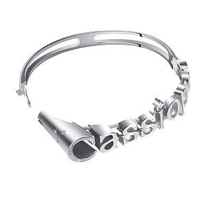 Браслет автомат из белого золота с бриллиантами