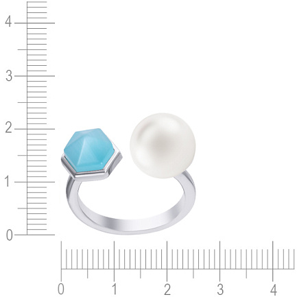 Кольцо из серебра с жемчугом