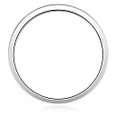 Кольцо обручальное гладкое из белого золота