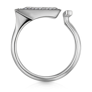 Кольцо из белого золота с бриллиантом