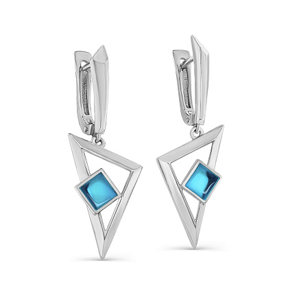 Серьги с английским замком из серебра