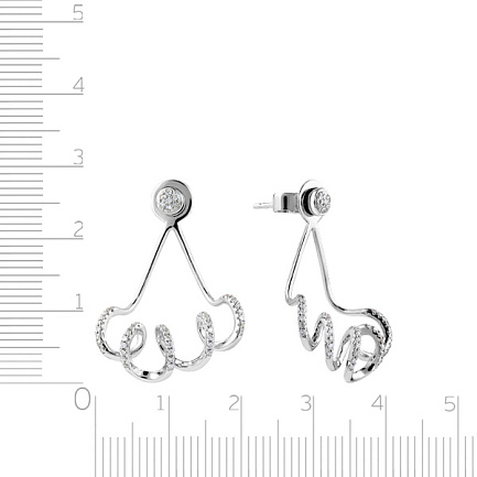 Серьги из желтого золота с бриллиантами