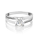 Кольцо из серебра с фианитами