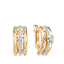 Серьги из красного золота с бриллиантами