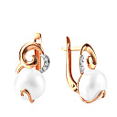 Серьги с английским замком из красного золота