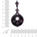 Подвеска из серебра с ониксом, рубином