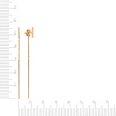 Пусеты из красного золота