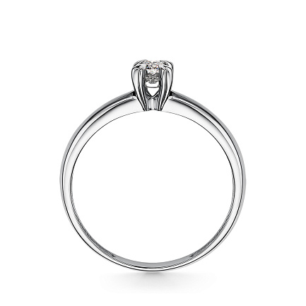 Кольцо из белого золота с бриллиантом