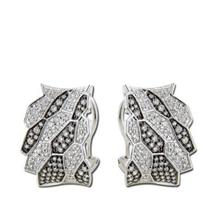 Серьги из белого золота с бриллиантами