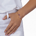 Браслет декоративный из красного золота с аметистом