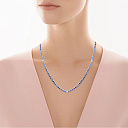 Колье из белого золота с бриллиантами, сапфирами