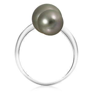 Кольцо из белого золота с жемчугом