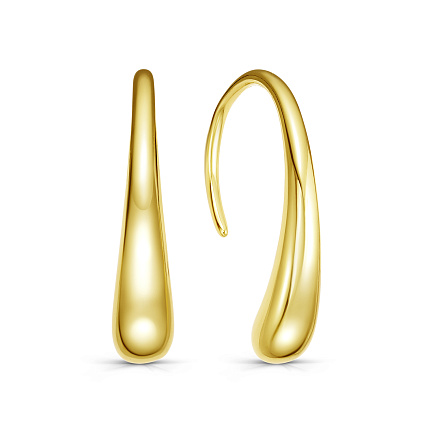 Серьги с английским замком из серебра