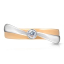 Кольцо из красного золота с фианитом